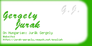 gergely jurak business card