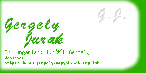 gergely jurak business card